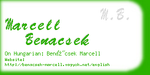 marcell benacsek business card